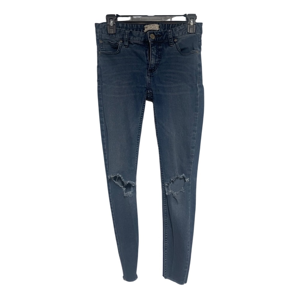 Free People Busted Knee Skinny Jeans Women Size W 25